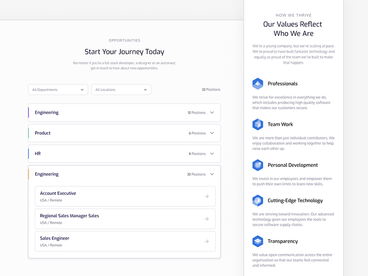 Open positions page by Moty Weiss for Cycode Design Team on Dribbble