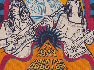 Khruangbin Poster band design groovy illustration poster