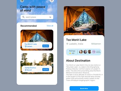 Camping App - UIDesignz app branding dashboard design graphic design illustration logo mobile app design ui ux