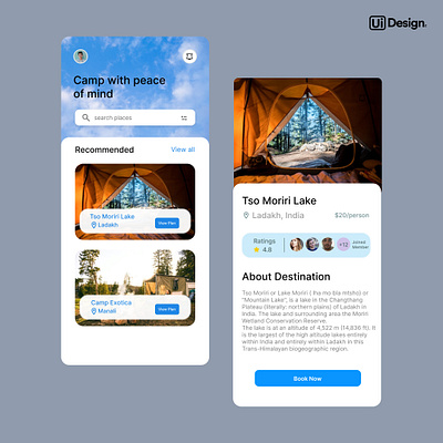 Camping App - UIDesignz app branding dashboard design graphic design illustration logo mobile app design ui ux