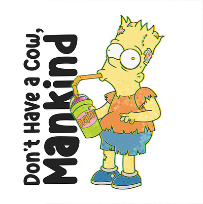 Don't Have a Cow, Mankind. design funny illustration simpsons vector