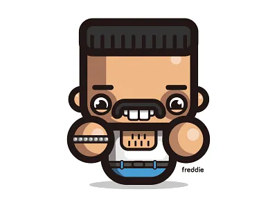 simple freddie - SimpleMusic collection design fanart freddiemercury funky graphic design illustration kirpluk logo music queen simple vector