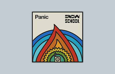 Snowschool "Panic" Album Art albumart branding design graphic design illustration merchandise montana