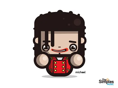 simple michael - the KING branding design fanart funky illustration kingofpop kirpluk logo michaeljackson music simple vector