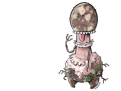 Awkward stare cartoon character concept character design comic art cute fantasy art illustration