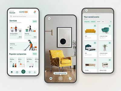 HomeGO - moving mobile app app interface moving service ui uxui