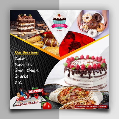 Social Media Flyer cake design eflyer flyer graphic design instagram pateries social media post vector