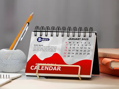 Table Calendar branding calendar graphic design mockup packaging print design