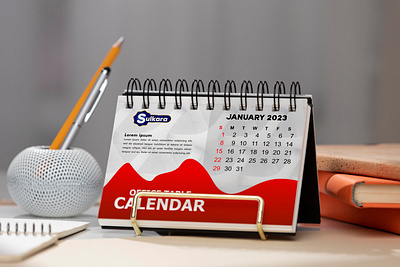 Table Calendar branding calendar graphic design mockup packaging print design