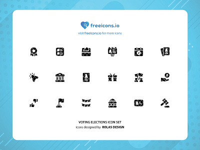 VOTING ELECTIONS ICONS SET branding design free icons icon illustration logo ui vector vector logo web