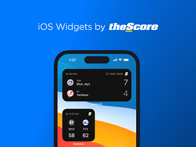 theScore - iOS Widgets design football graphic design logo marketing product design