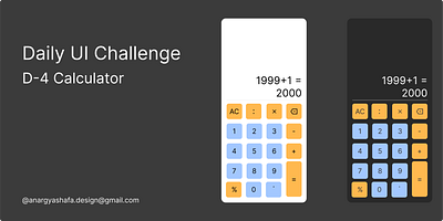 Daily UI Challenge Day 4 - Calculator app app design calculator daily ui daily ui challenge design ui vector