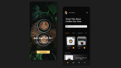 Design For Coffee Shop ui ux