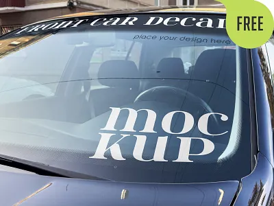 Front Car Window Decal – Free Mockup PSD free freebie