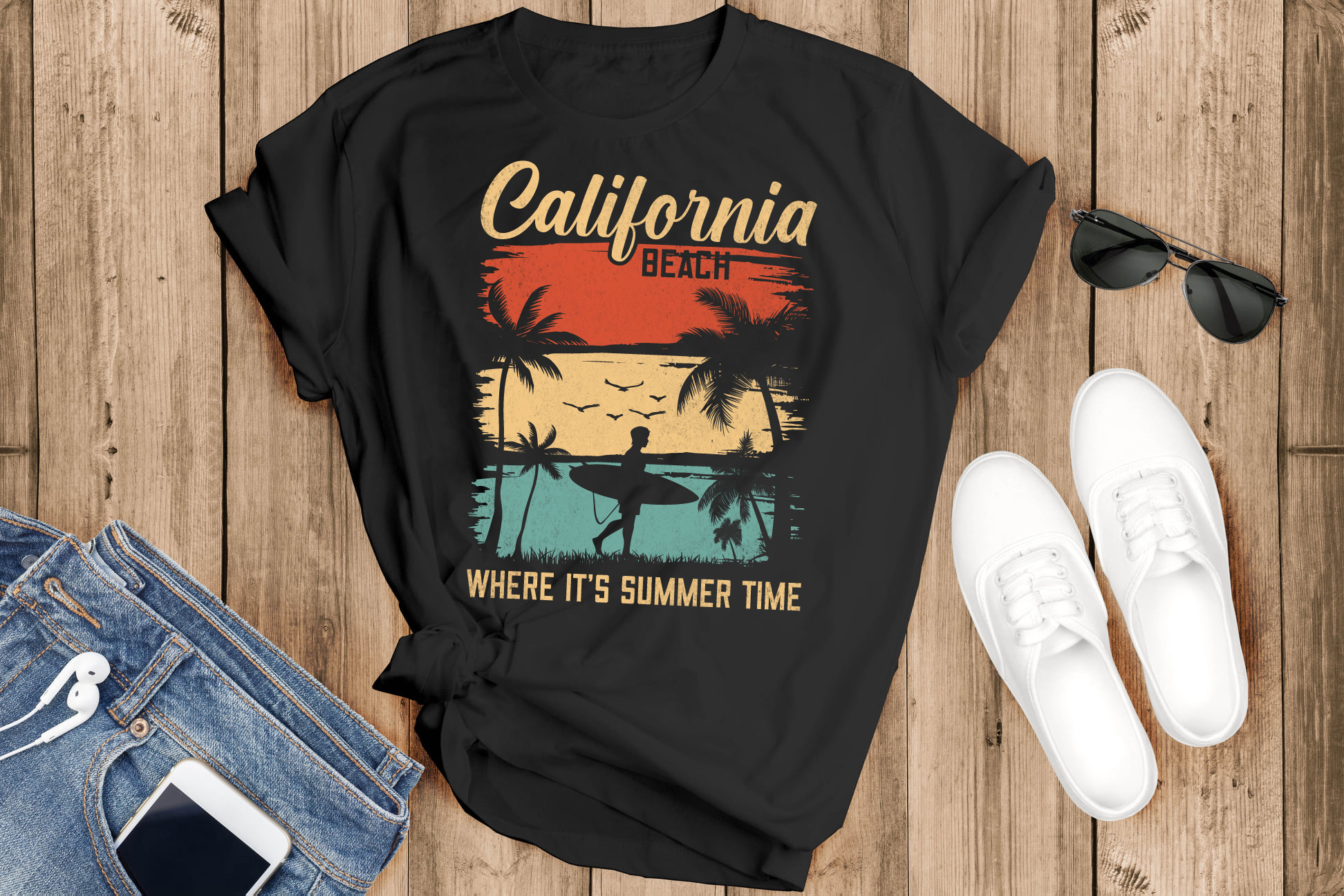 California T Shirt designs themes templates and downloadable