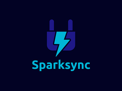 Sparksync Logo app branding design graphic design illustration logo typography ui ux vector