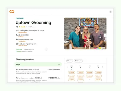 Service booking userflow for GoodFriend animation interaction ui userflow ux