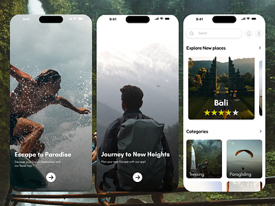 Travel Booking App (Ios Ui design ) 3d branding ui