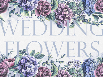 Wedding flowers branding flower graphic design