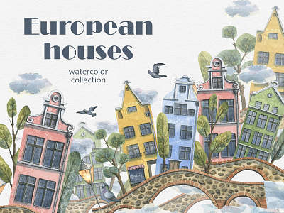 European houses urban