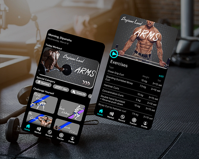 Daily UI 041 — Workout tracker 041 3d 41 branding daily ui challenge dailyui041 design figma graphic design gym illustration logo tracker ui ux vector workout workout tracker