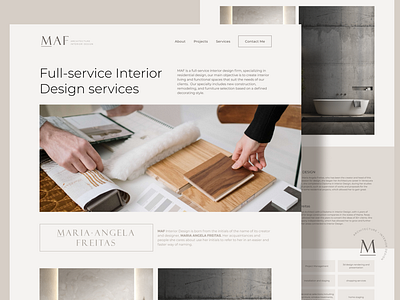 MAF Landing Page 📐 architecture design graphic design interior design landing page minimalistic site sophisticated ui web design wordpress