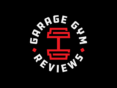Garage Gym Reviews barbell branding deadbolt design dumbell fitness garage gym reviews gym logo mark vector