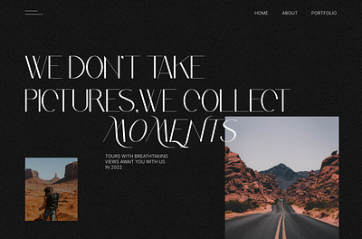 Website portfolio page for a photographer design ui веб подорожі портфоліо фотографія фігма
