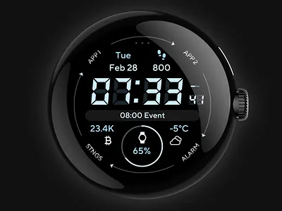 Marine Digital: Wear OS amoled watch faces amoledwatchfaces android android wear app design fossil illustration logo ui