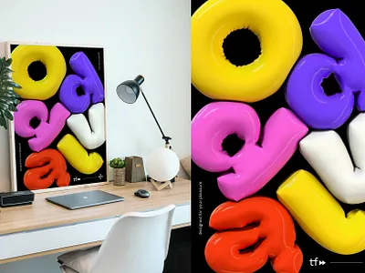 Celebrating Oddval 3d 3dletters custom lettering custom letters design letter poster posterdesing type typedesign typography typoposter