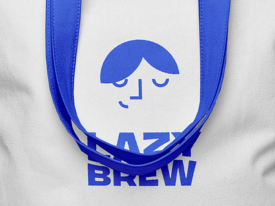 Coffee Brand Tote Bag 3d blue brand identity branding brew brewer coffee concept design lazy logo mockup