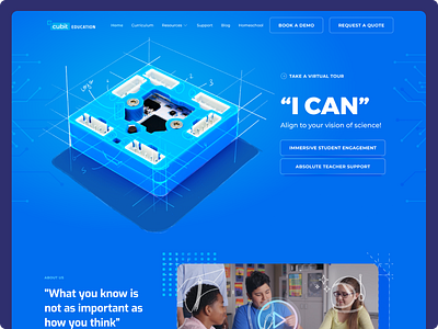 Cubit Education Website 🤖 design education graphic design illustration stem ui ui design web design website