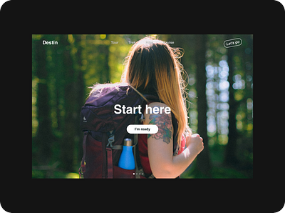 Travel Website Landing page animation landing page prototype ui website