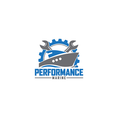 Performance Marine Logo best logo service branding business logo company logo design engineering logo graphic design illustration logo logo design maca marine logo mechanical logo typography vector