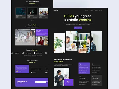 Portfolio Website Landing page seo seo agency