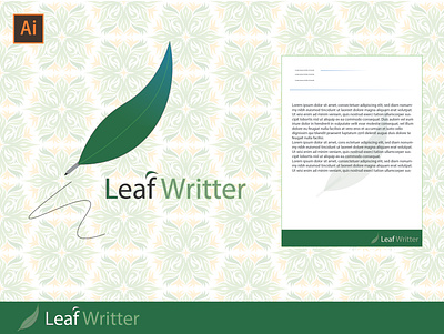 LEAF WRITTER 3d animation branding design graphic design illustration logo motion graphics ui vector