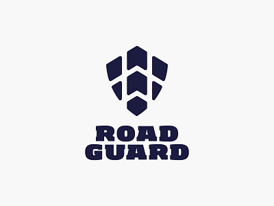 RoadGuard – Tire Tech ( Shield / Tire ) brand branding car design graphic design guard illustration logo mark road shield tech tire tread vector