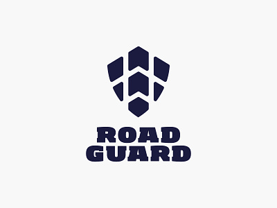 RoadGuard – Tire Tech ( Shield / Tire ) brand branding car design graphic design guard illustration logo mark road shield tech tire tread vector