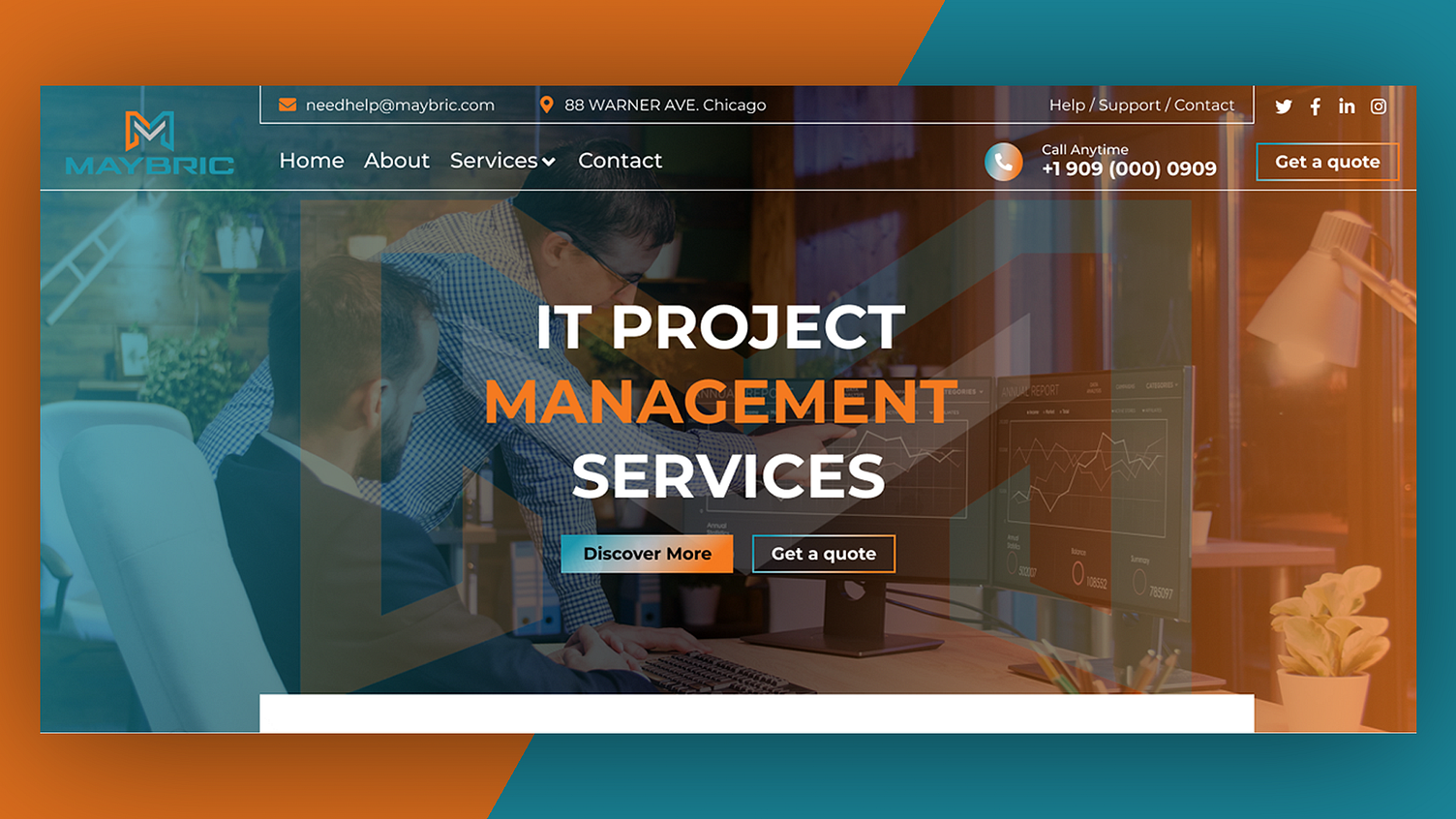 IT Management Services Website UI Design by Umer Najmi on Dribbble
