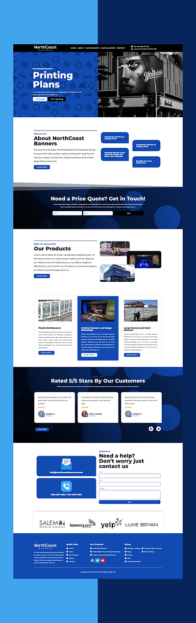 Website UI Design for Printing Company