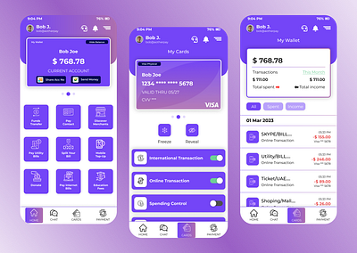 Banking Application UI Design