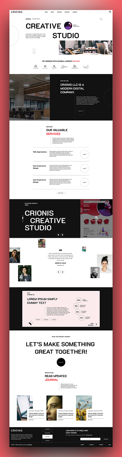 Creative Studio Website UI Design