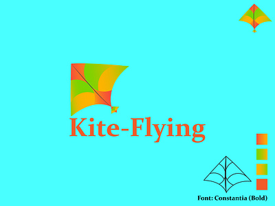 Kite-Flying Logo brand identity branding combine log flying graphic design illustrator kite kite flying kite flying logo kite flying logo kite logo logo logo design logos