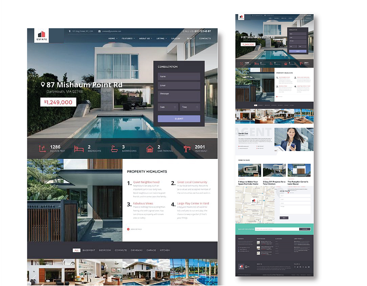 Real State (Web Page Design) by Arslan Tariq on Dribbble