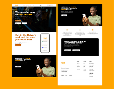 TAXI GLOBAL LANDING PAGE. app branding design graphic design ui ui design ux visual design