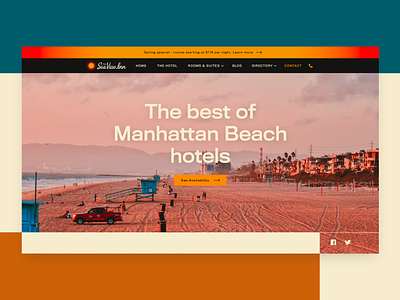 Website Design for Los Angeles Hotel beach california hero hotel inn la manhattan beach ocean web design website