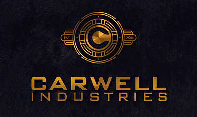 Carwell Industries art deco branding logo retro vintage