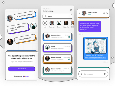 Chats | Mobile App Design app chat design mobile ui