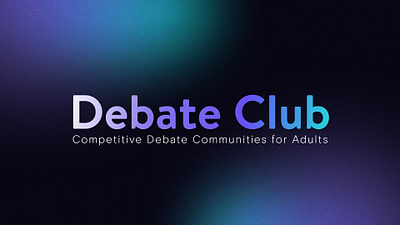 Debate Club Sales Deck brand identity branding debate logo sales deck