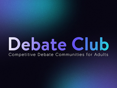 Debate Club Sales Deck brand identity branding debate logo sales deck